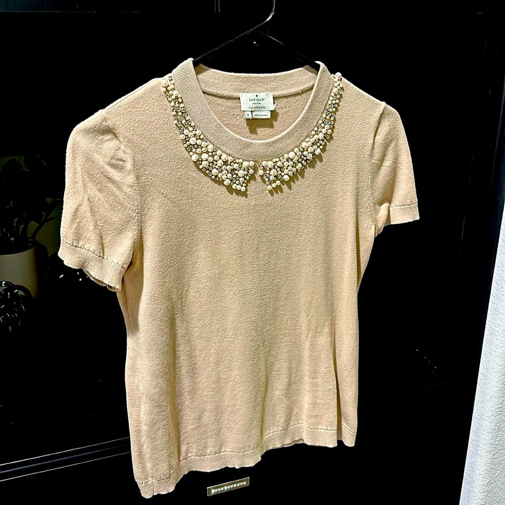 Kate Spade embellished sweater.  Size small but wears like a 0 size. Very petite